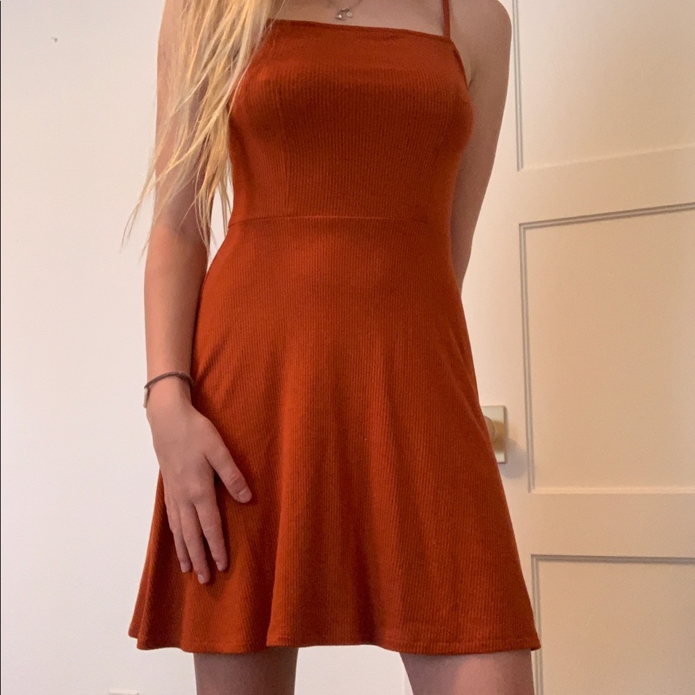 Dark Orange Forever 21 Dress